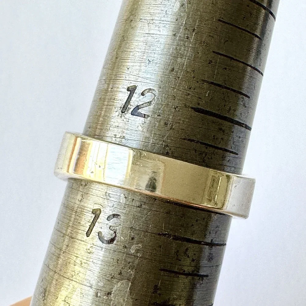 Navajo Inlay Wedding Band Mens Sz 12.5‎ Ring Turquoise Opal 9mm Signed AT